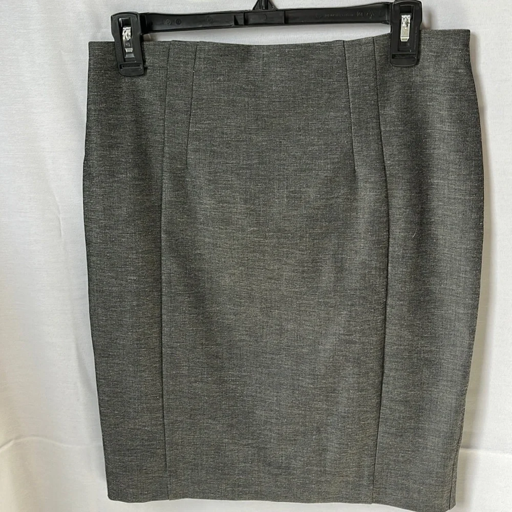 Express Gray Pencil Skirt Career Office Lined Knee Length Size 6